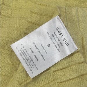 West Elm Textured Yellow Throw Blanket